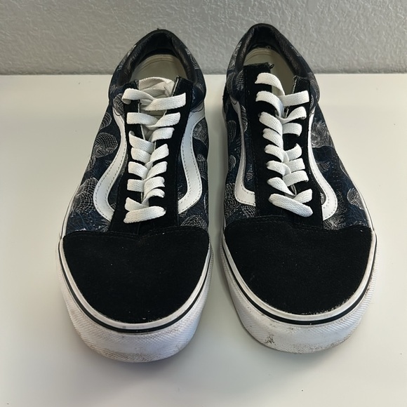 Vans Men's Old Skool Skulls Wireframe Suede Skateboard Sneakers Size 9.5 - Picture 2 of 8